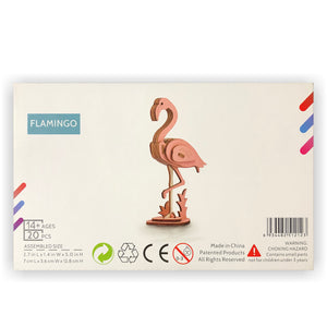 Flamingo 3D Wood Puzzle Kit - DIY