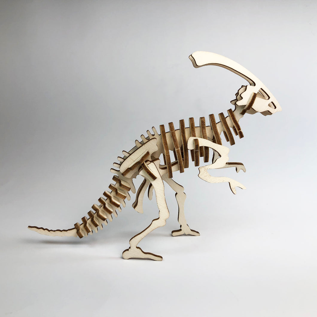 Parasaurolophus 3D Wood Puzzle Kit - DIY