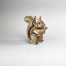 Load image into Gallery viewer, Squirrel 3D Wood Puzzle Kit - DIY