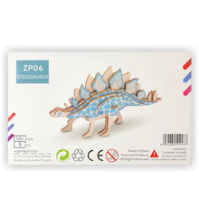 Load image into Gallery viewer, Stegosaurus 3D Wood Puzzle Kit - DIY