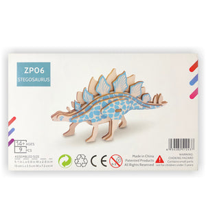 Stegosaurus 3D Wood Puzzle Kit - DIY